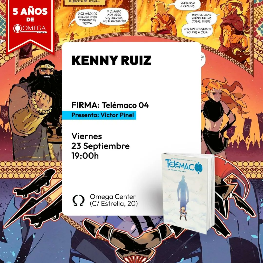KennyRuido's tweet photo. El 23 de Septiembre a las 19:00 estaré en @OmegaCenter0 #telemaco con @DolmenEditorial
A Tod@s los que reservéis plaza os he preparado algunos regalos.
 SEGUNDO: sortearemos 3 ejemplares EN FRANCES DE MAGIC7 tomo 5 y otros 3 ejemplares del tomo 6, INEDITOS en españa. https://t.co/BvWlgDfnvw