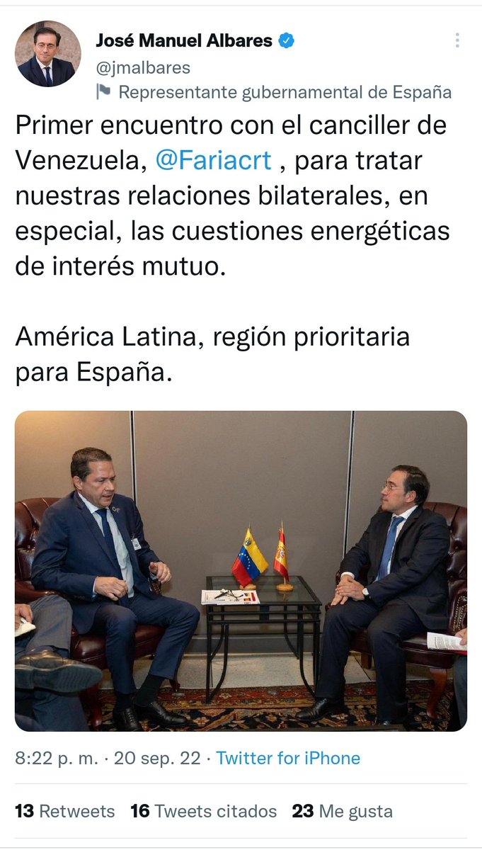 Embajada de Venezuela en España tweet media