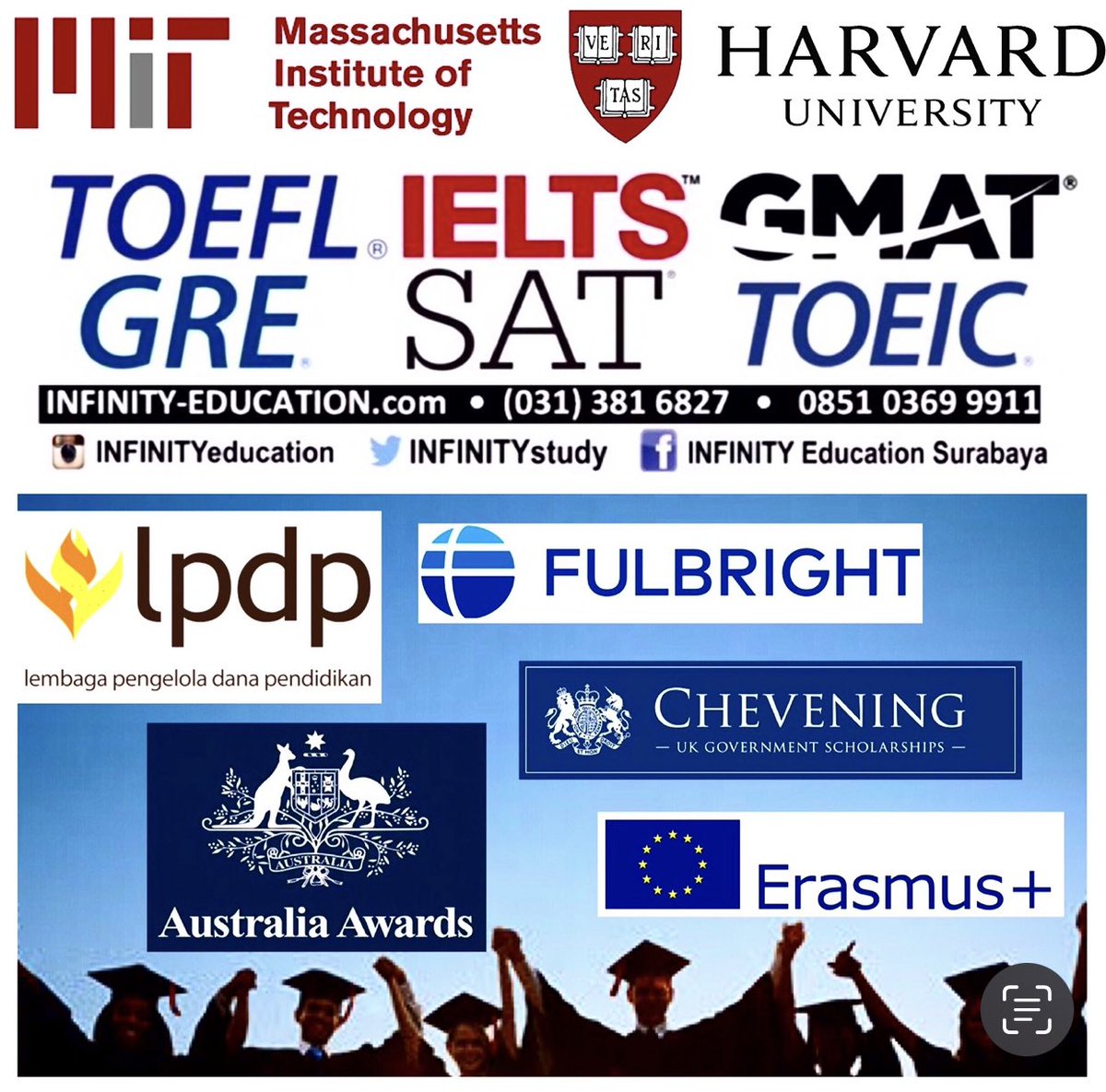 INFINITYstudy's tweet photo. Dapatkan Tips Sukses &amp; Strategi Raih Beasiswa Luar Negeri: LPDP, Fulbright, Chevening, Erasmus+, Australia Awards, dan Beasiswa S1, S2, S3 Luar Negeri lainnya! 🎓🎓🎓 https://t.co/HTUWErdQRq