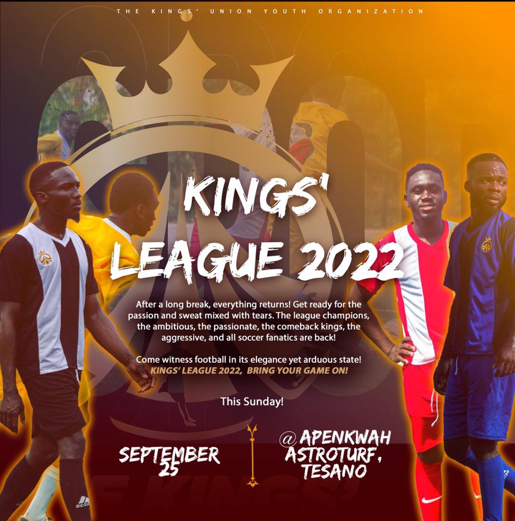 thekingsunion's tweet photo. The Kings League is bacckkk!!!
Which team will take the trophy home?
#Regal22 #foundersweek #RegaliaChurch #bishopcharisma #thekingsleague #bringyourgameon https://t.co/0IcbM1Ue1j