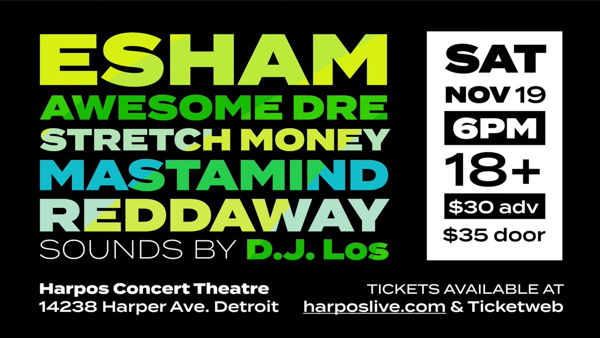 gothominc's tweet photo. 📢 SHOW ANNOUNCEMENT 📢 Everything about it is #legendary: 
✅ @AwesomeDre313 
✅ #djlos
✅ #StretchMoney
✅ @MistaMASTAMIND 
✅ #reddaway https://t.co/o0A6DKf2Aa