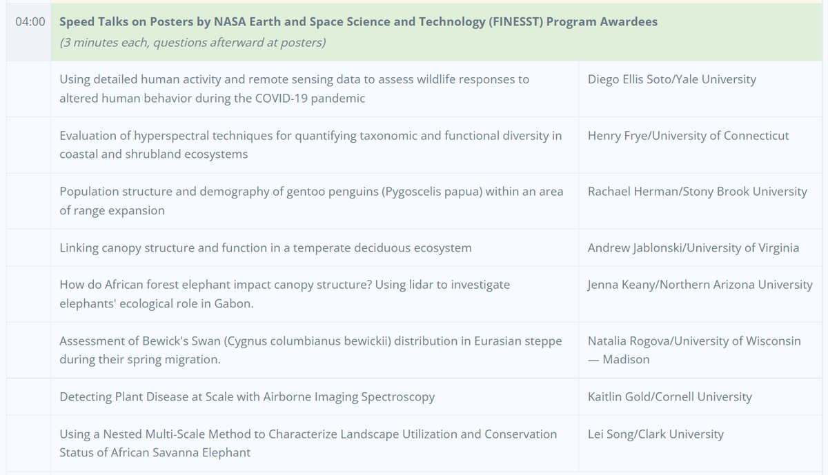 BzGEO's tweet photo. What's next at the 17th #NASABEF team meeting? π€ Fascinating + informative 3-minute speed talks from @NASAEarth and Space Science and Technology (FINESST) program awardees. π§
https://t.co/LlGJ3pVvH7 https://t.co/7ncz0NDFPb