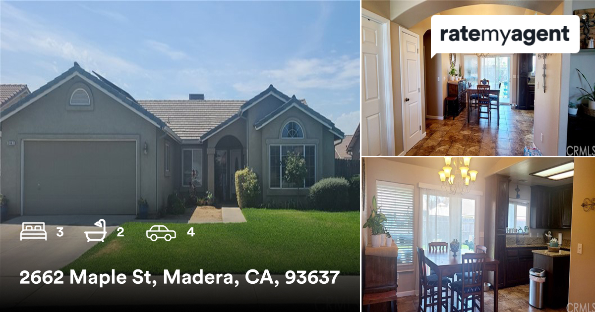 kimboC21's tweet photo. 🛌 3 🛀 2 🚘 4
📍 2662 Maple St, Madera, CA, 93637

My latest sale on #RateMyAgent
https://t.co/0l0v0eo35k

...
#ratemyagent #realestate https://t.co/fYRtTuZNm6