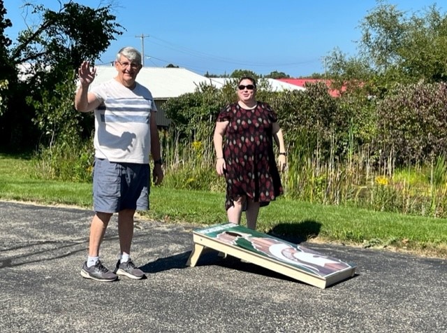 CoachJoeJ's tweet photo. Squeezing in the sunshine as our cornhole tournament continues -  building teamwork and strengthening bonds with some competitive play. 
#delongbrower #teamwork #financialadvisors https://t.co/Z6Qh6Ii5Cc