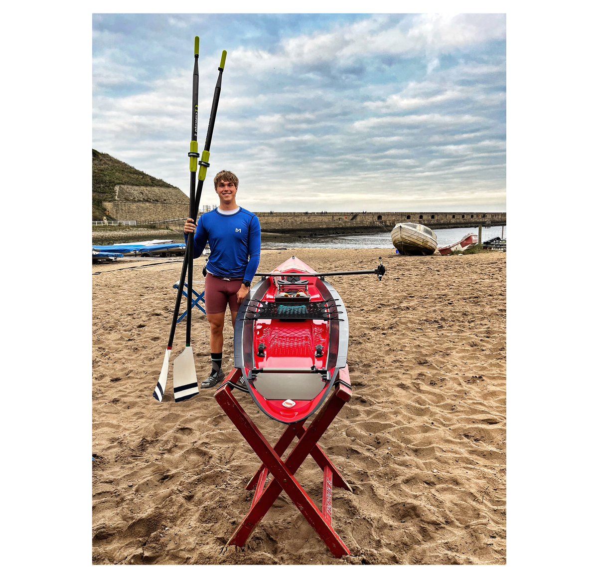 Hal’s been selected to represent GB for Beach Sprints in the European Coastal Rowing Champs. We’ve just been loaned this Swift Elite Carbon for him to practice in <a href="/SwiftRacingBoat/">Swift Racing</a> <a href="/SwiftRacingUK/">Swift Racing Boats</a> 
<a href="/FlowerdewHal/">Hal Flowerdew</a> is a member of #Tynemouth RC. You’ll see him in the Haven or Longsands
