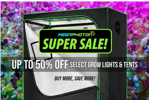 GreenhouseMega's tweet photo. Up to 50% OFF Megaphoton Grow Lights &amp; Tents. Buy More, Save More! Shop Now: https://t.co/9DeOUArL4J #growingwithgms #hydroponics #indoorgrow #indoorgrowing #growlights https://t.co/T0HEGK4Jow