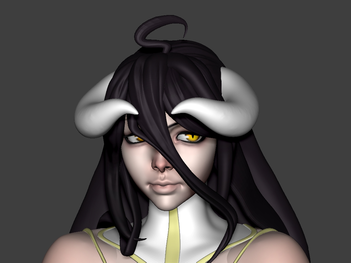 DragonKatMan's tweet photo. #albedo #overlord #fanart #3d #sculpt https://t.co/JWsZIBIr8v