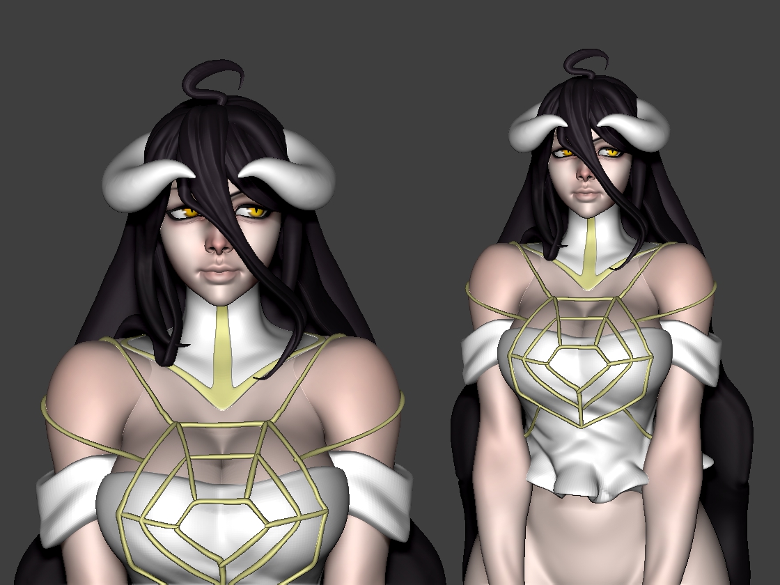 DragonKatMan's tweet photo. #albedo #overlord #fanart #3d #sculpt https://t.co/JWsZIBIr8v