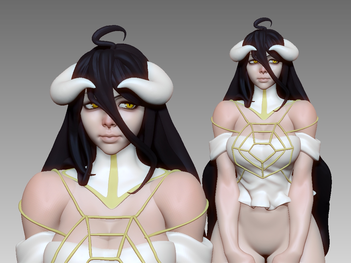 DragonKatMan's tweet photo. #albedo #overlord #fanart #3d #sculpt https://t.co/JWsZIBIr8v