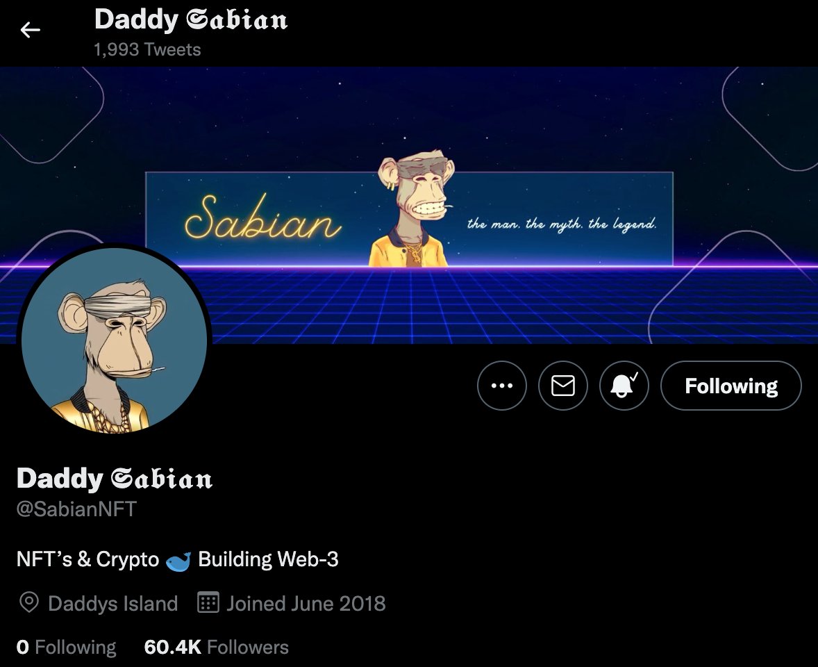 YotsNFT's tweet photo. @SabianNFT notifications are on! https://t.co/2ueylPsE1E