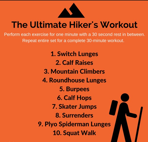 BBOutdoorStore's tweet photo. Think you're not prepared for your hiking trips coming up this summer? Here are some exercises you could do before your trips comes around the corner!

#hiking #hikes #hike #hikingtips #exercise #stretch https://t.co/92msilE39c