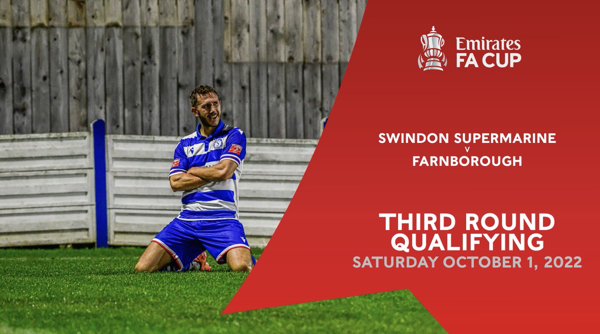 So after the <a href="/FarnboroughFC/">Farnborough FC</a> win tonight in the Replay - we will face them in the next round of the FA Cup <a href="/EmiratesFACup/">Emirates FA Cup</a>

#SSFC30