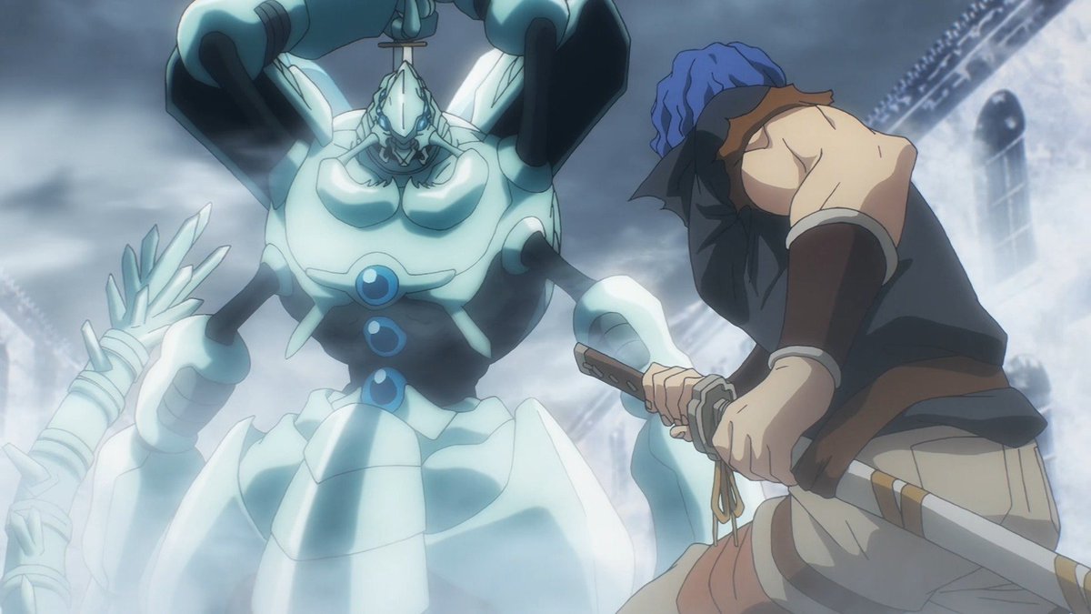 RazgrizXT's tweet photo. For that instant, Brain Unglaus surpassed Gazef Stronoff. He lost, but there was no doubt that right then and there he was The Strongest. And so, Cocytus gave him a Hero's funeral.

Rest in Peace, Brain Unglaus. The Strongest human of the Re-Estize Kingdom

#OverlordIV #anime https://t.co/AlT0l7jj0i