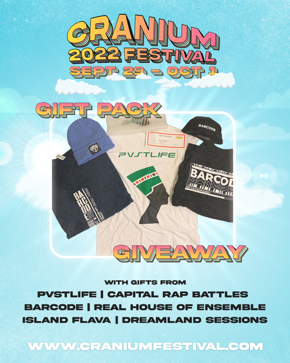 🚨GIVEAWAY🚨

We got an ESSENTIAL collection of must-haves 💼

🎟 2 CRANIUM FESTIVAL PASSES
🔥 <a href="/pvstlifeproduct/">pvstlife</a> Tee
💦 Barcode Tee/Cap
❄️ <a href="/CapRapBattles/">Capital Rap Battles</a> beanie
🍴$25 Island Flava Gift Card
🎧 2 HOURS studio time / Real House of Ensemble
📸 4 HOUR photoshoot / Dreamland Studios