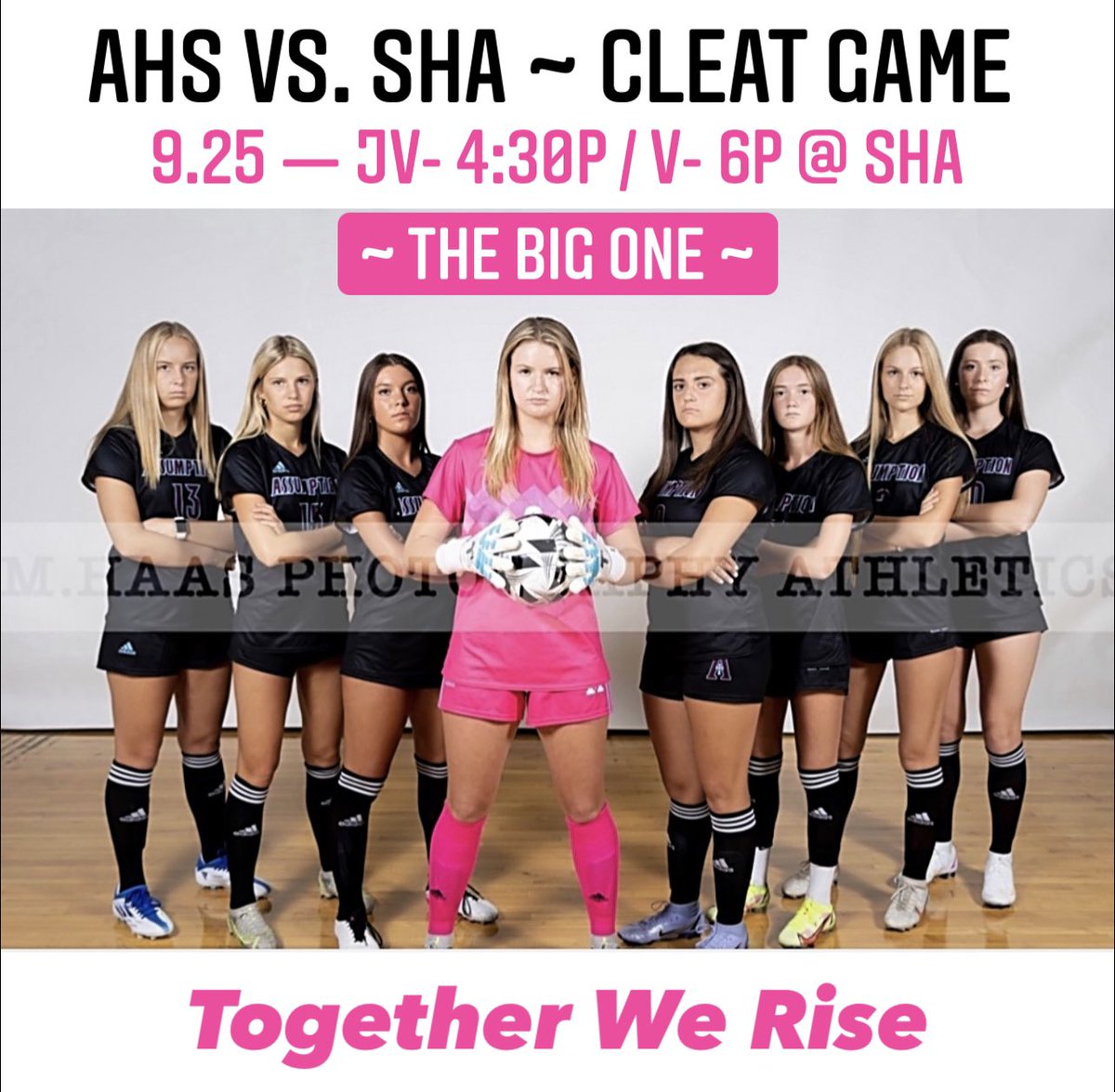This is for all the marbles… the BIG ONE! So… we are packing the stands for this game! You won’t want to miss this one! Let’s go! #GoRockets 💪🏼⚽️
@lilyburchett13 <a href="/elliesmeyer/">ellie meyer</a> @thehannahhayden <a href="/AgGibson1/">Ag Gibson</a> <a href="/RocketSportsAHS/">Assumption Athletics</a> <a href="/SoccerAHS/">AssumptionSoccer</a>