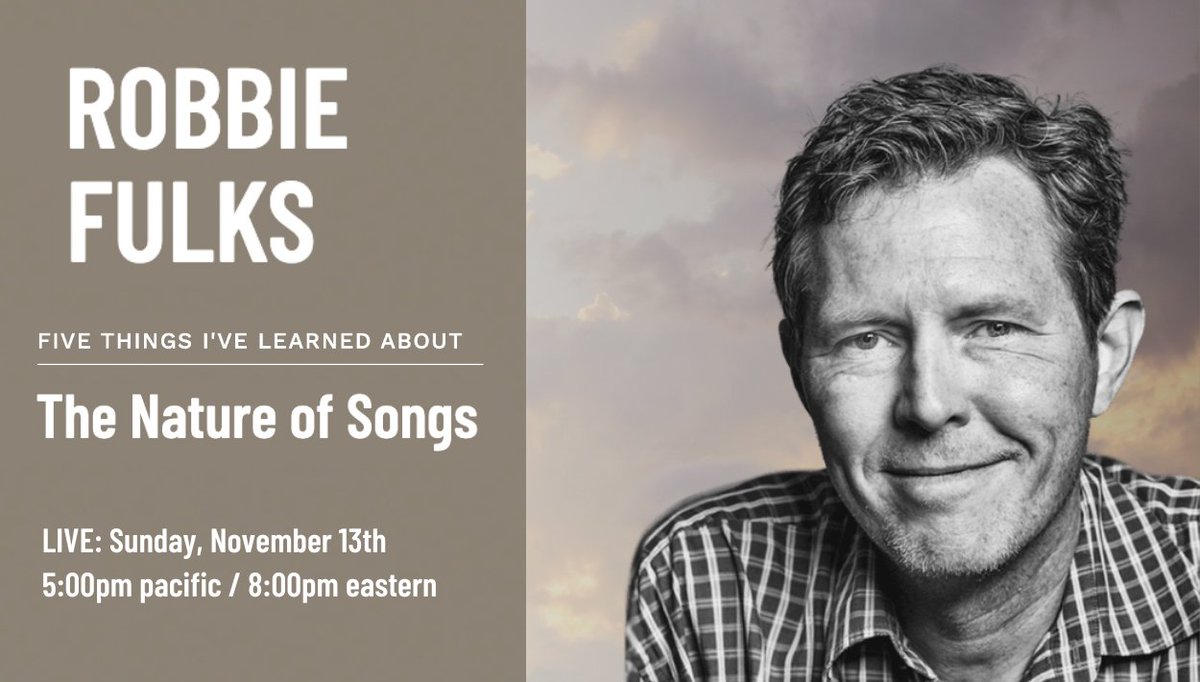 Join us November 13: <a href="/RobbieFulks/">Robbie Fulks</a> shares the Five Things He’s Learned about The Nature of Songs. 

View the full video invitation. Learn more: bit.ly/myfivethings11…

#myfivethings