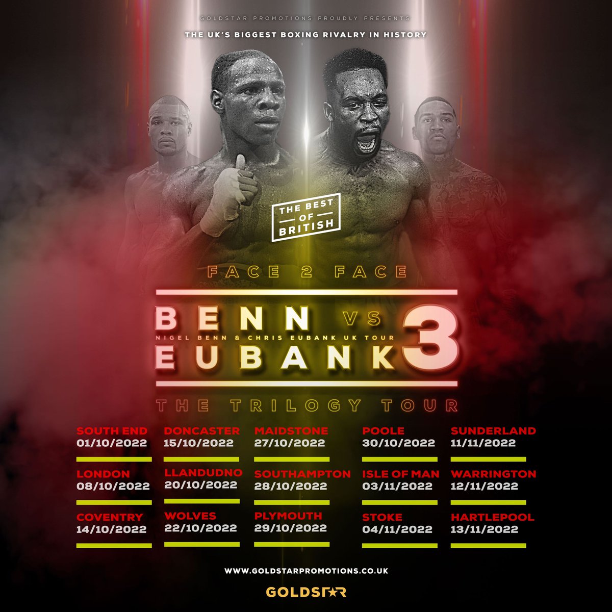 Looking forward to the upcoming UK tour with my old foe @NigelGBenn For tickets goldstarpromotions.co.uk