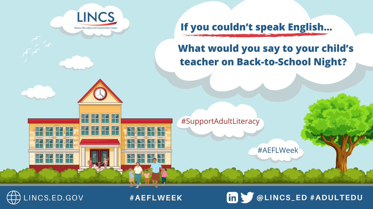 What would you say?
#AEFLWeek #SupportAdultLiteracy #AdultEdu #ESL