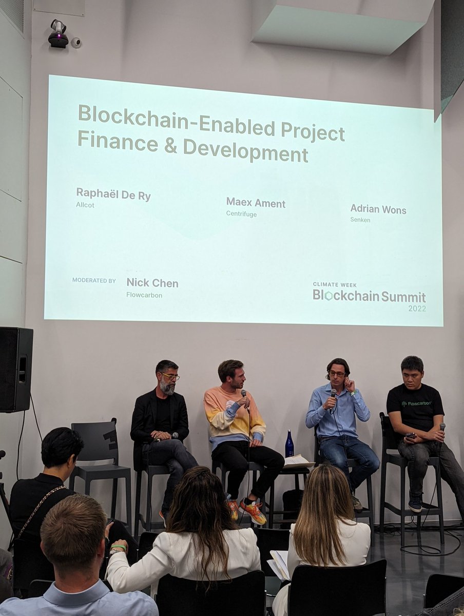 leafbauer's tweet photo. "Blockchain technology brings fairness, equity and trust to new carbon projects - we saw that on the ground in Senegal" says @mr_adrianxyz of @senken_io. #cwbs @weareflowcarbon https://t.co/0DAZjdngn1