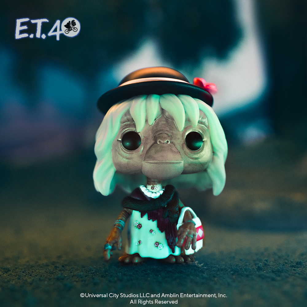Funko's tweet photo. Be good. Commemorate the 40th anniversary of Steven Spielberg’s classic hit movie, E.T. the Extra-Terrestrial, with brand-new POPS! of Elliott, Gertie—and, of course—E.T. Shop now and bring them home. https://t.co/Nr8knQsc3S #Funko #FunkoPOP https://t.co/icXfSzS9PG
