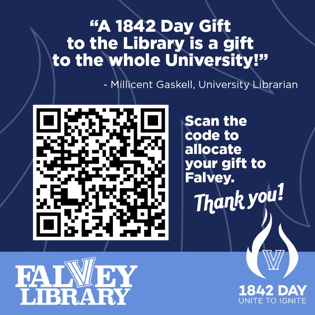 FalveyLibrary's tweet image. 1842day.villanova.edu/campaigns/falv…
#1842Day #NovaNation #FalveyLibrary #VillanovaLibrary