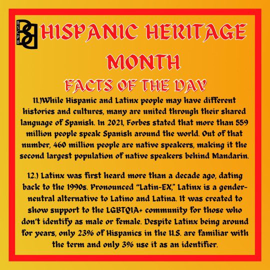 We are at day 6th of hispanic heritage months, and we aren't done yet with the facts about a beautiful culture!