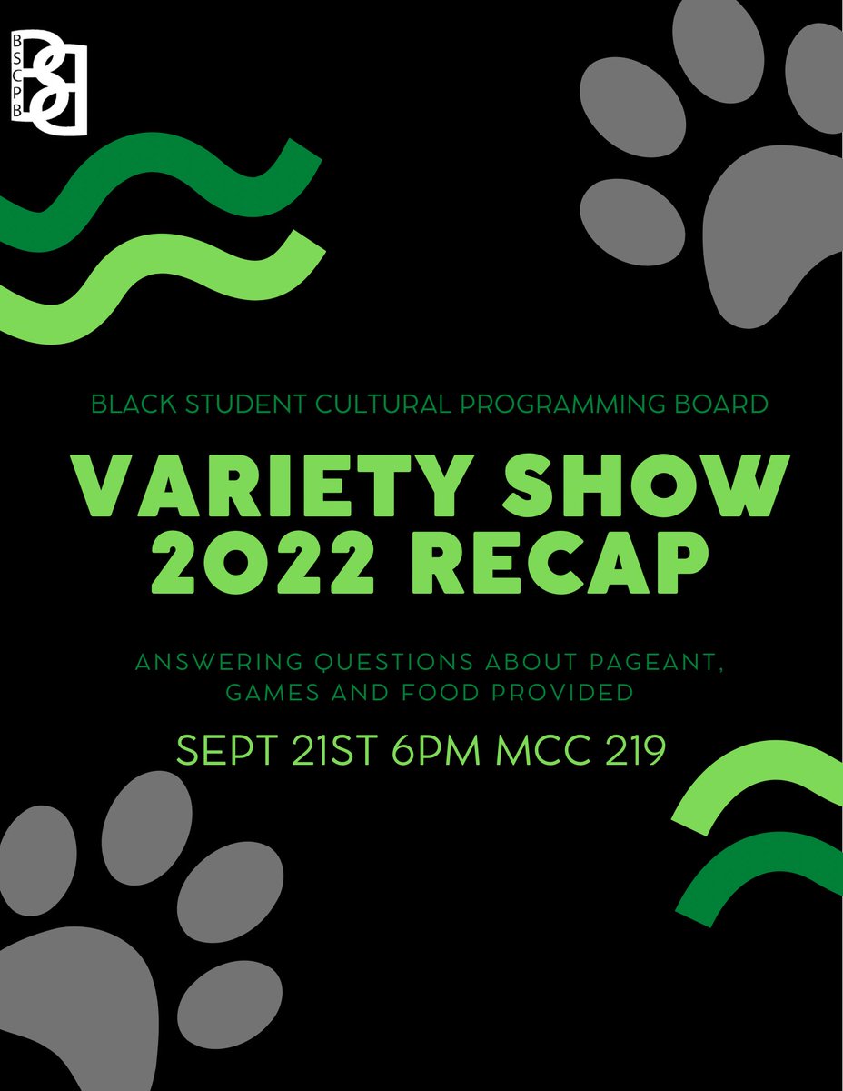 I know you've been anxiously checking our page to see when the next BSCPB general body meeting is.. well it's THIS Wednesday (9/21) in the MCC. We want to hear what you thought of the variety show and answer final questions about the pageant before the deadline!