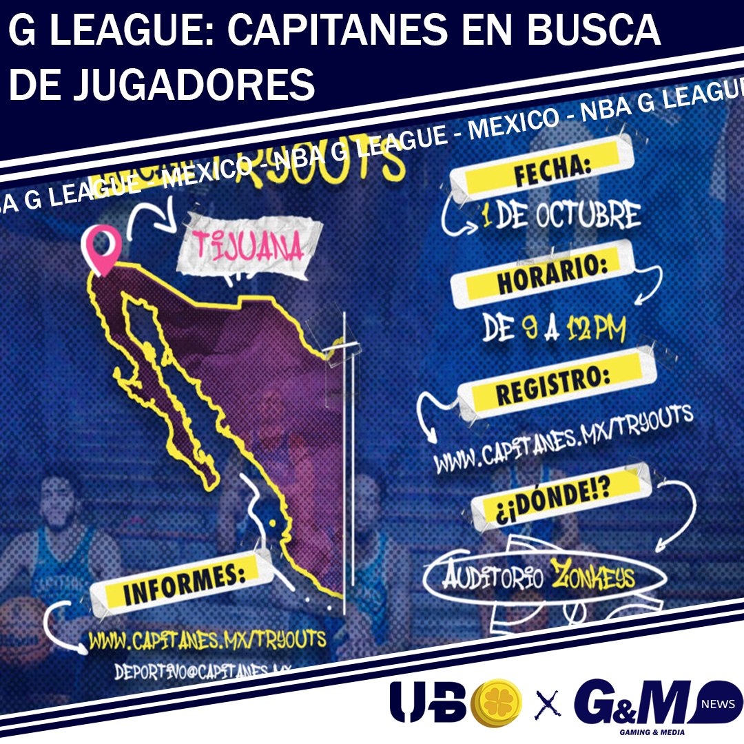 🏀 NBA G LEAGUE: Capitanes abre convocatorias para tryouts.

Mira la nota completa en: ubeton.com/mx/basquet-cap…

#mexico #tecnocasa #gleague #capitanes #ubeton #noticias #nba