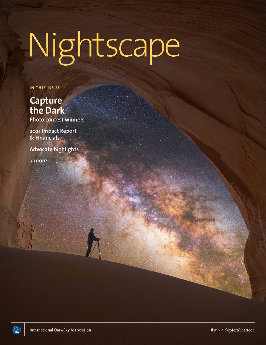 Our newest issue of Nightscape is out! Inside you'll find photo contest winners, 2021 impact report, &amp; more. Nightscape is a quarterly magazine &amp; a benefit for members. Want to ensure that you get it? Become a member: bit.ly/3OhiVmv

Cover photo by Marcin Zając.