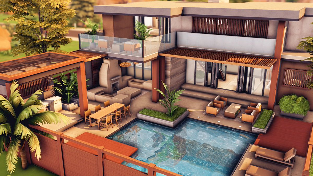 PlumbobKingdom's tweet photo. New video: https://t.co/SwzRCawd6G
Modern small house 😍 - #NOCC #ShowusYourBuilds #TheSims #DesertLuxeKit @TheSims https://t.co/6ZoBCNJ3ty