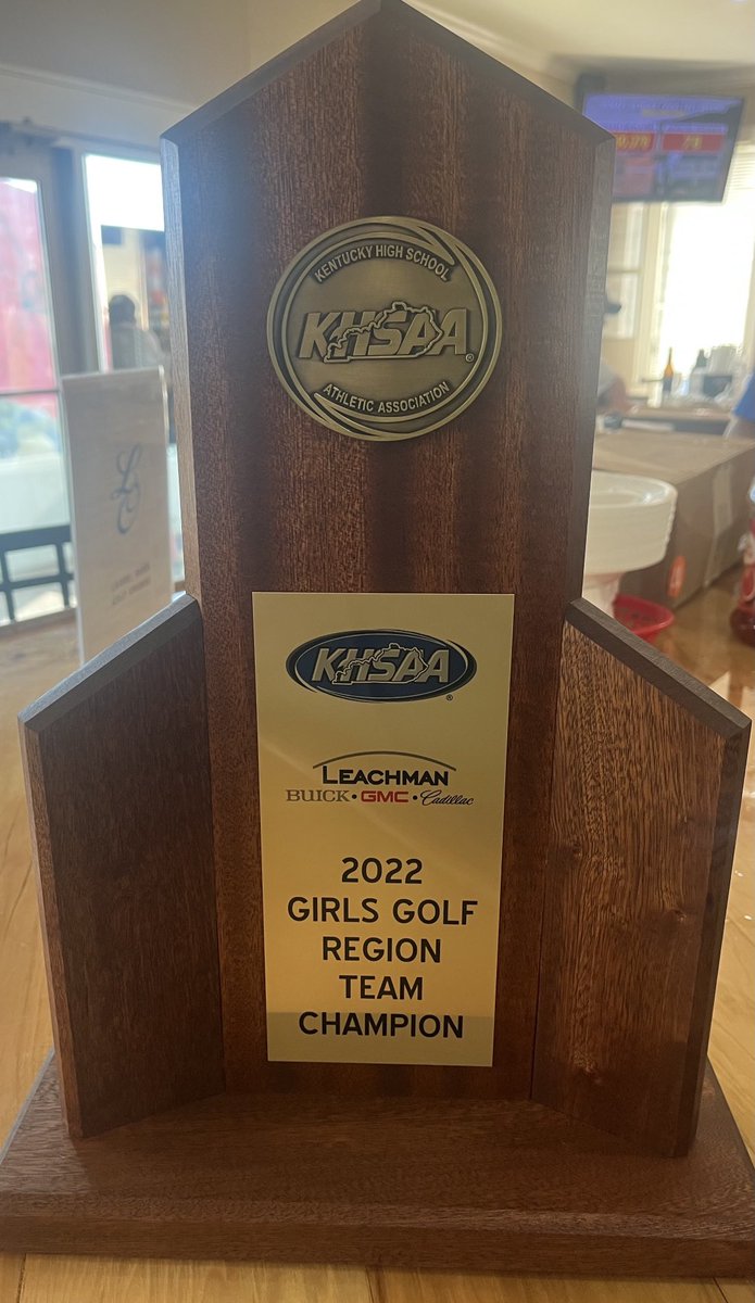 CoachButler_4's tweet photo. For the first time in 10 years this is staying in Mason Co.  Congrats to my girls shooting 346 and Macey Littleton placed 3rd shooting a 74. https://t.co/SYiAuEdTWP