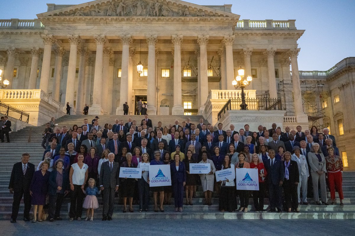 Last year, nearly 108,000 Americans lost their lives to drug overdoses. It’s a record we don’t want to break.

This National #RecoveryMonth, I’m standing with my colleagues on both sides of the aisle to spread awareness and support those in recovery. #CongressGoesPurple