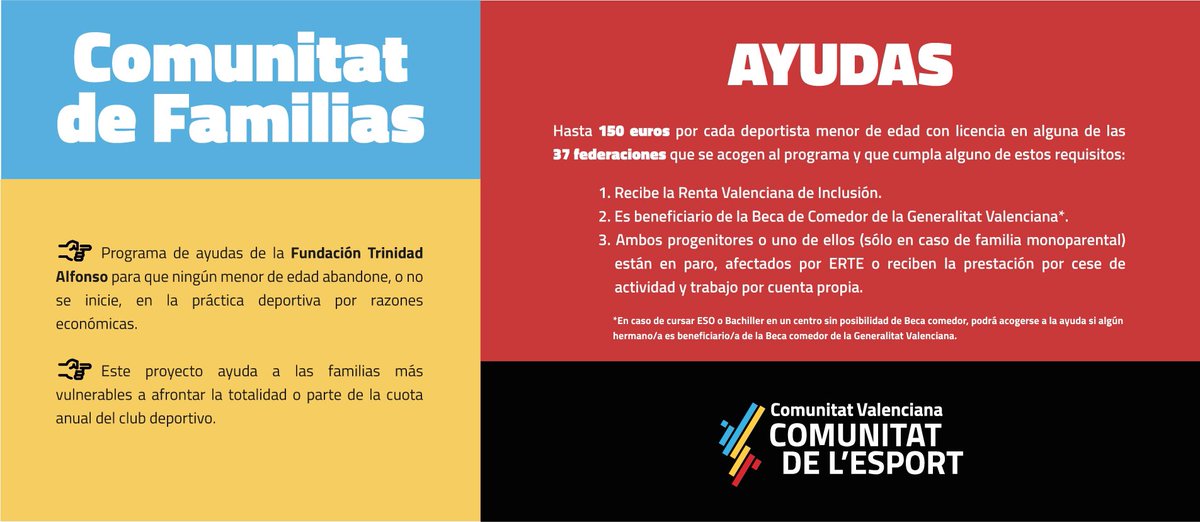 Fbmcv's tweet photo. La @FTA_CV lanza una nueva convocatoria de 𝗖𝗢𝗠𝗨𝗡𝗜𝗧𝗔𝗧 𝗗𝗘 𝗙𝗔𝗠𝗜𝗟𝗜𝗔𝗦 📋

Última ventana para solicitar ayudas en el 2022 📝

Conoce todos los detalles en nuestra web 📲
👉🏼 https://t.co/tLH7u8U0sa

#️⃣ #ComunitatDelHandbol https://t.co/9yEWgJa5mh