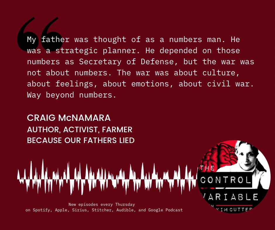 Episode 8 is out now featuring the incredible Craig McNamara as he recounts stories and lessons he learned from his father Robert McNamara, architect of the Vietnam War.