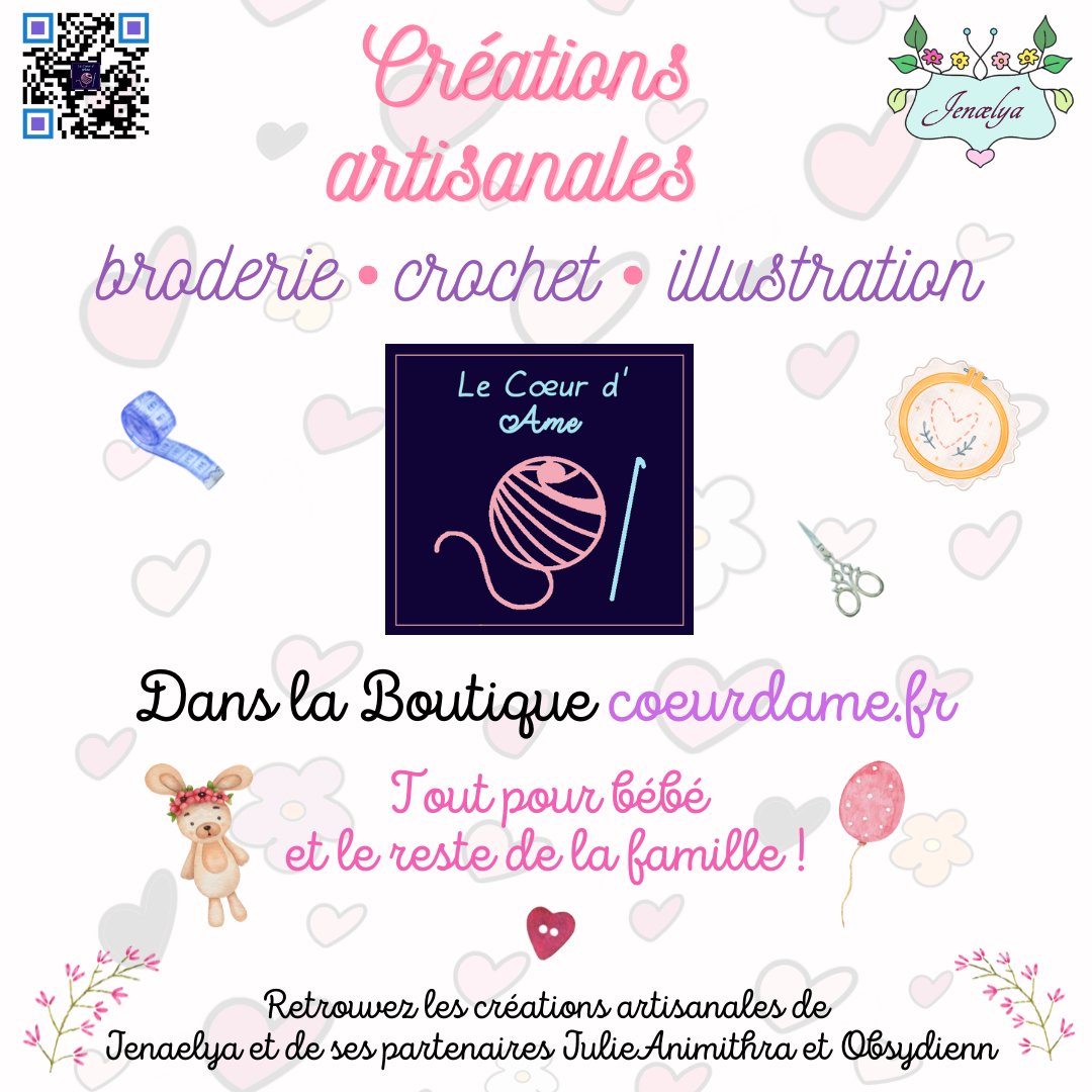 LeCoeurdAme's tweet photo. Visitez notre boutique Le Cœur d'Ame 🧶 à l'adresse https://t.co/lrPr6joe1s ! RT appréciés 💜
#cadeau #tricotin #doudou #jouets #faitmain #naissance #poupée #echarpe #bonnet #broderie #chale #snood #etole #crochet #creatricefrancaise #handmade https://t.co/Vyw8Q0uQ1l