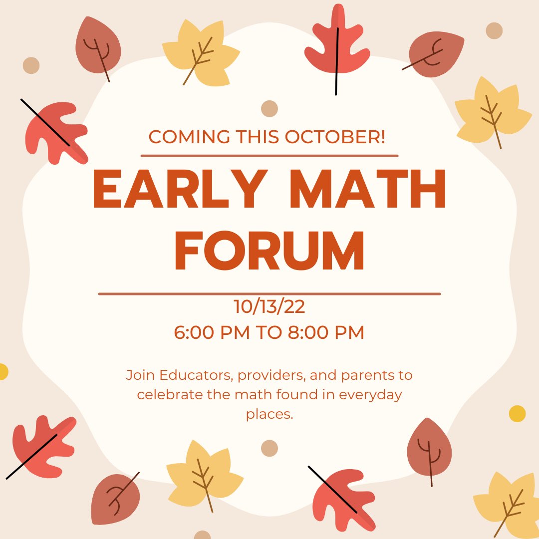 Don’t miss out! Register today!! accelevents.com/e/early-math-f…