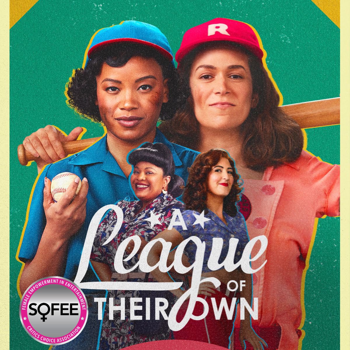 CriticsChoice's tweet photo. Congratulations to “#ALeagueOfTheirOwn  on @primevideo
on receiving the #CriticsChoice Association Women’s Committee SOFEE Seal for SCRIPTED SERIES 
#ccasofeeseal #sofee #sofeeseal #aleagueoftheirown  @WillWGraham @leagueonprime #womenscommitee https://t.co/jhuz9QAa6n