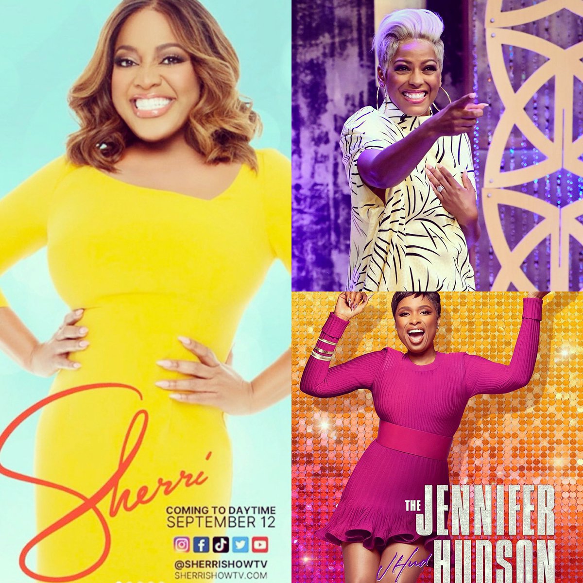 TheCurvyCritic's tweet photo. These dolls making history with three Black women hosting in daytime television simultaneously!! AND @RolondaWatts is the LIVE announcing for @sherrishowtv joinjng @DejaVuSpeaks @livekellyandryan
Thanks to @oprah and @rolondawatts who paved the way! Let’s go🎉🎉🎉 #daytimedivas https://t.co/ObInimBKLX