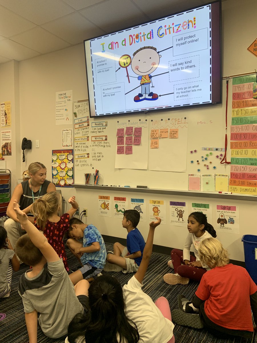 Loved spending time in this 1st grade class talking about Digital Citizenship today. Way to go <a href="/heidihafertepe/">Heidi Hafertepe</a> You did an amazing job on the Seesaw activity.