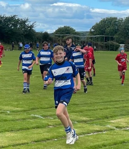A photo from Fishguard &amp; Goodwick RFC this past Sunday  which is an example of all that is good about junior rugby. Apparently this young man had been lacking confidence over his first couple of games this season. This photo shows he got his mojo back a bit 💪👌Good for him.