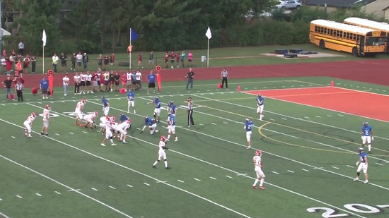 Eisenhower 2023 DE/WR Luke Aniel week 4 highlights - 5 receptions, 1 sack, 1 TFL, 1 Fumble Recovery: bit.ly/3Lt6bsT