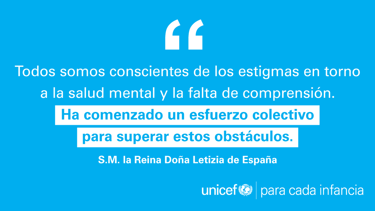 unicefenespanol's tweet photo. Hablar de salud mental es el primer paso para que todos los niños y niñas se sientan seguros y apoyados.
 
Debemos aumentar urgentemente la inversión en políticas de salud mental en las escuelas.

#EnMiMente #UNGA https://t.co/3E0dr0stW9