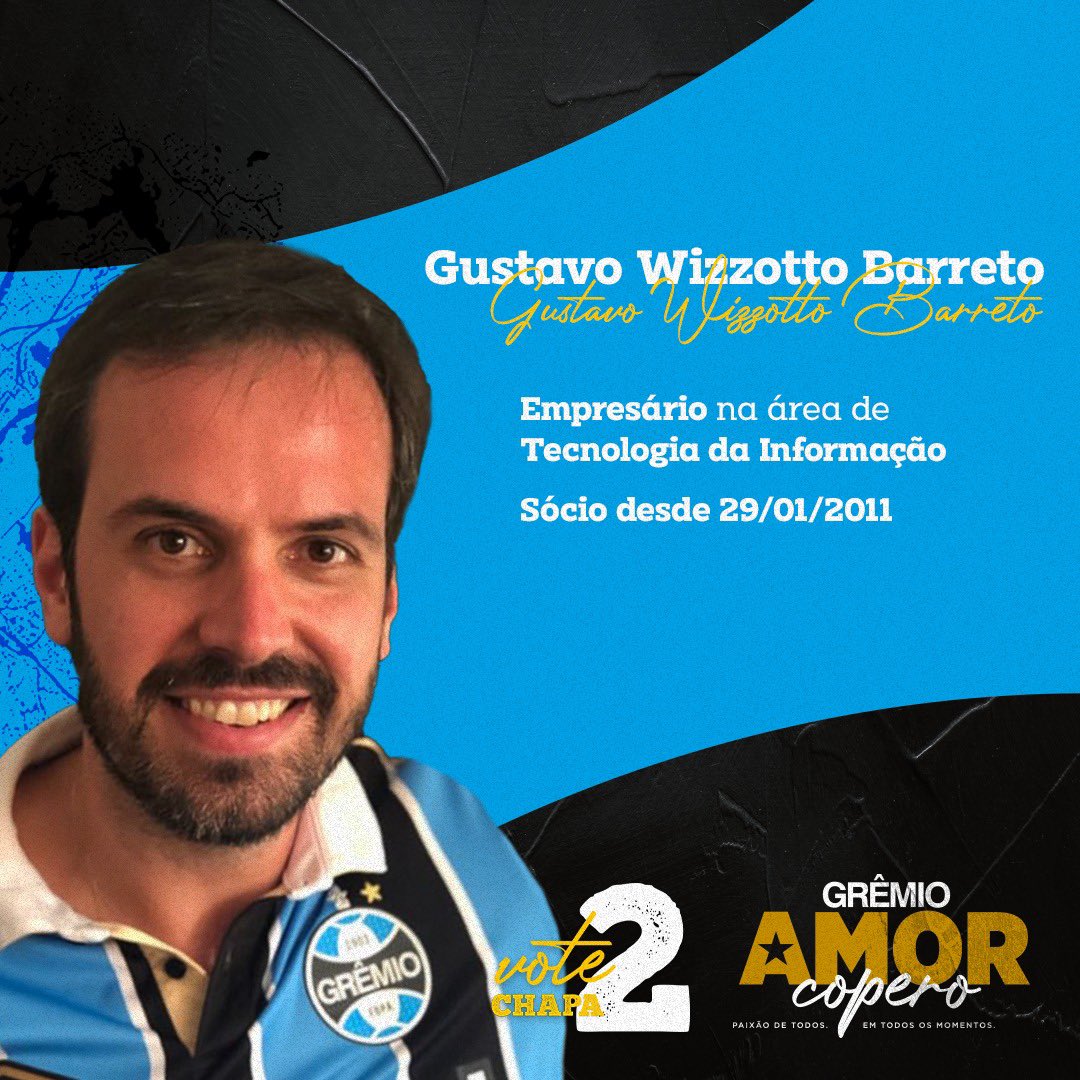 gustavowbarreto's tweet photo. Vote chapa 02 na próxima eleição do #gremio 
@amorcopero https://t.co/6FDTs2Utz9