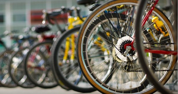 Remember to use a U-lock to lock the frame of your bike to the bike rack and register your bike with the Police Department.