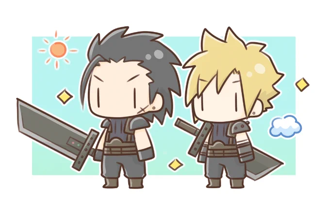 ザックスとクラウドのrkgk#FF7 #FF7R #CCFF7 #CCFF7R 