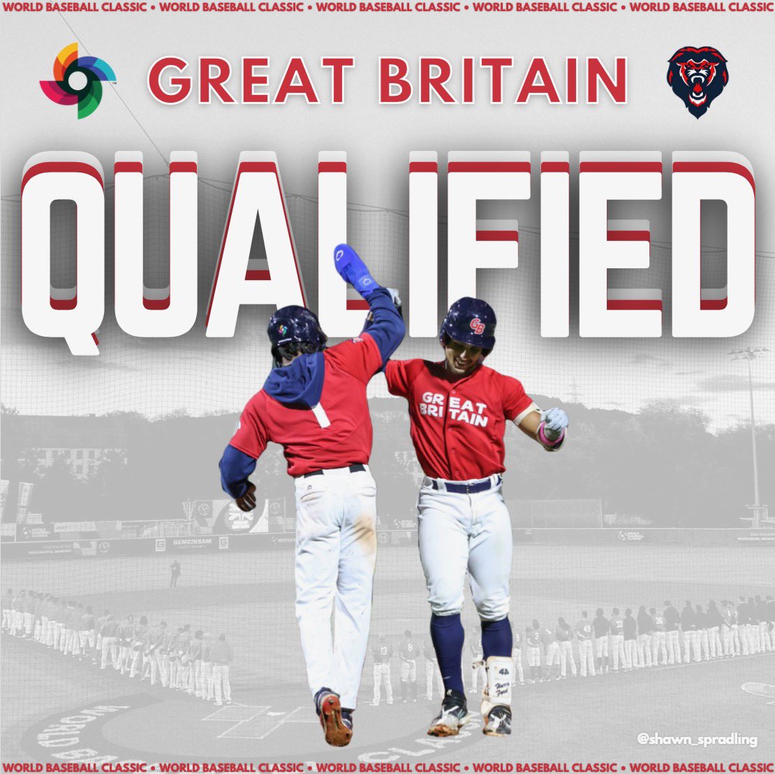 🇬🇧 QUALIFIED 🇬🇧 

HISTORY!

For the first time ever, Great Britain will be participating in the World Baseball Classic!