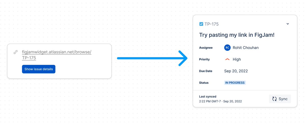 ro_chouhan's tweet photo. Did you know pasted Asana and Jira links will automatically paste as a @figma widget now?? My intern made that 😎 https://t.co/3l3HaEkAYm