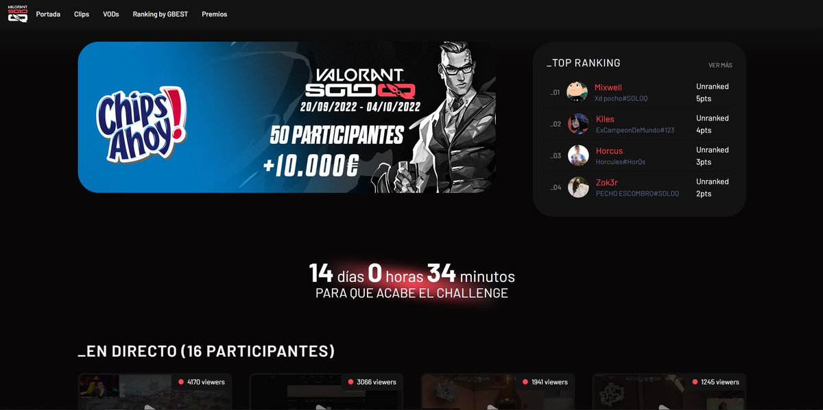 DuoQvlr's tweet photo. ¡WEB YA DISPONIBLE! 🔥

➡️ https://t.co/N4DyszQebt

Ya podéis acceder a la web oficial del SoloQ Valorant con todos los canales, el ranking actualizado y mucho más. ¡Dadle amor! 😍 https://t.co/VTeQAhfdqM
