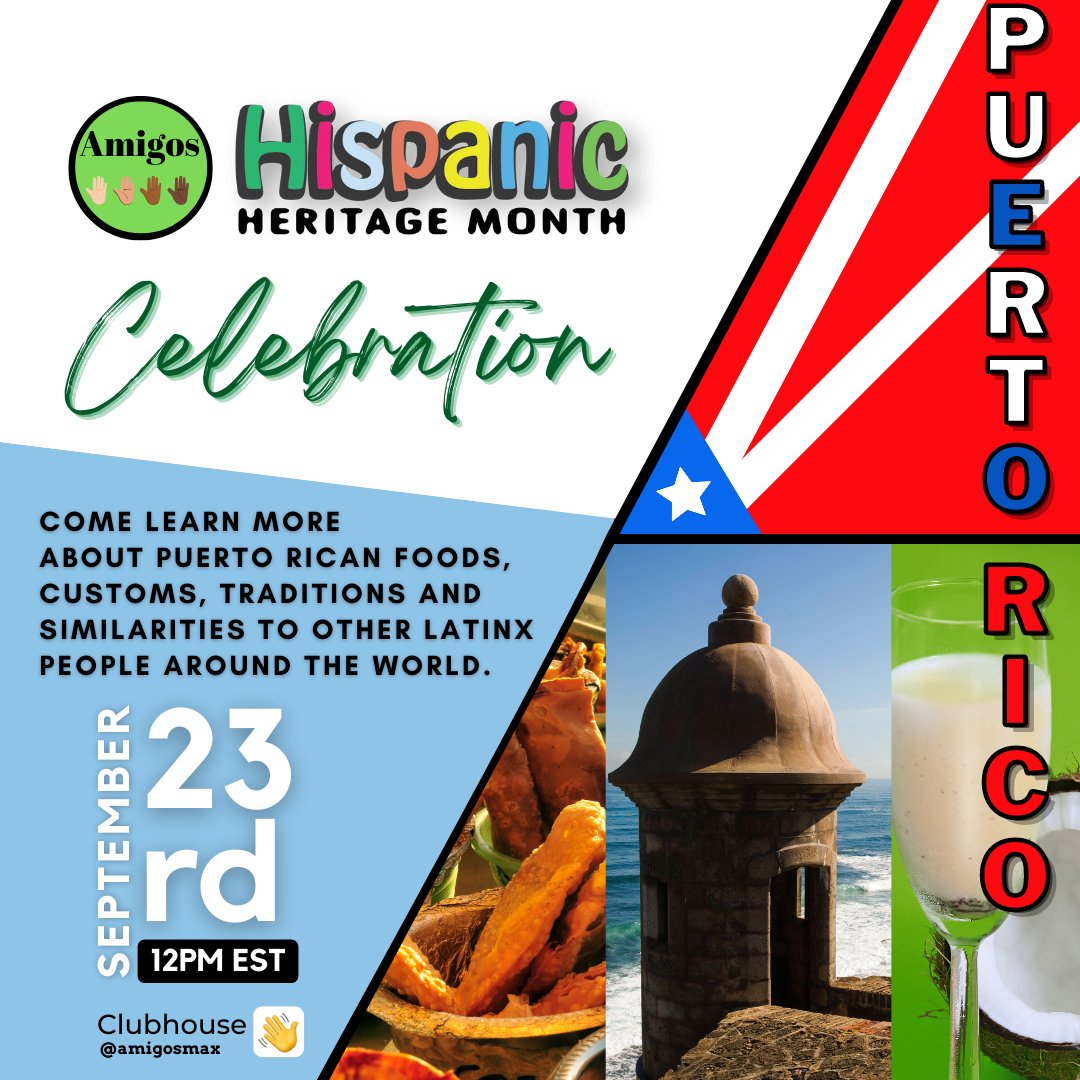 amigosmaxx's tweet photo. We're celebrating #HispanicHeritageMonth all month looooonggg!!! Tonight, we celebrate #NICARAGUA
at 7PM EST on @Clubhouse.  Join Us 👇👇👇
https://t.co/BdiNGqUpNj
#latinx #latino #Latine https://t.co/SUYk1id3Fa