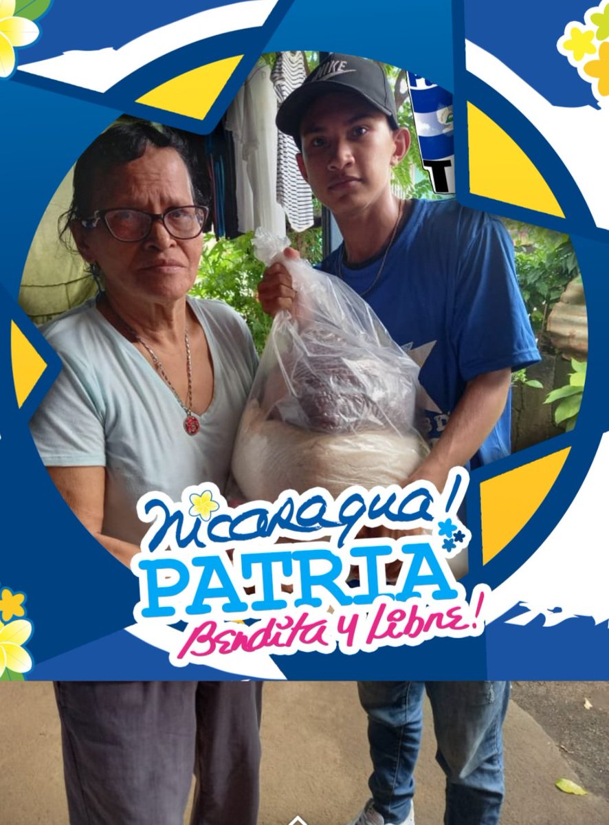 Entrega de paquetes de alimentos a madres de caídos y casos todos con vos en los distintos barrios del distrito 3.3 de managua gracias al buen gobierno Sandinista del comandante Daniel Ortega y la Compañera  Rosario Murillo 
#Nicaragua 
#PatriaBenditaYLibre